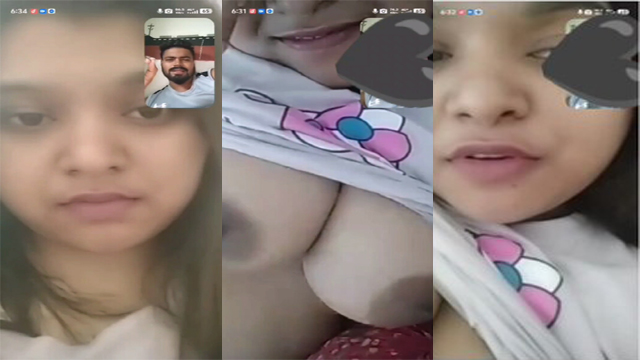 Cute Girl Shoing Boobs With Bf Mms